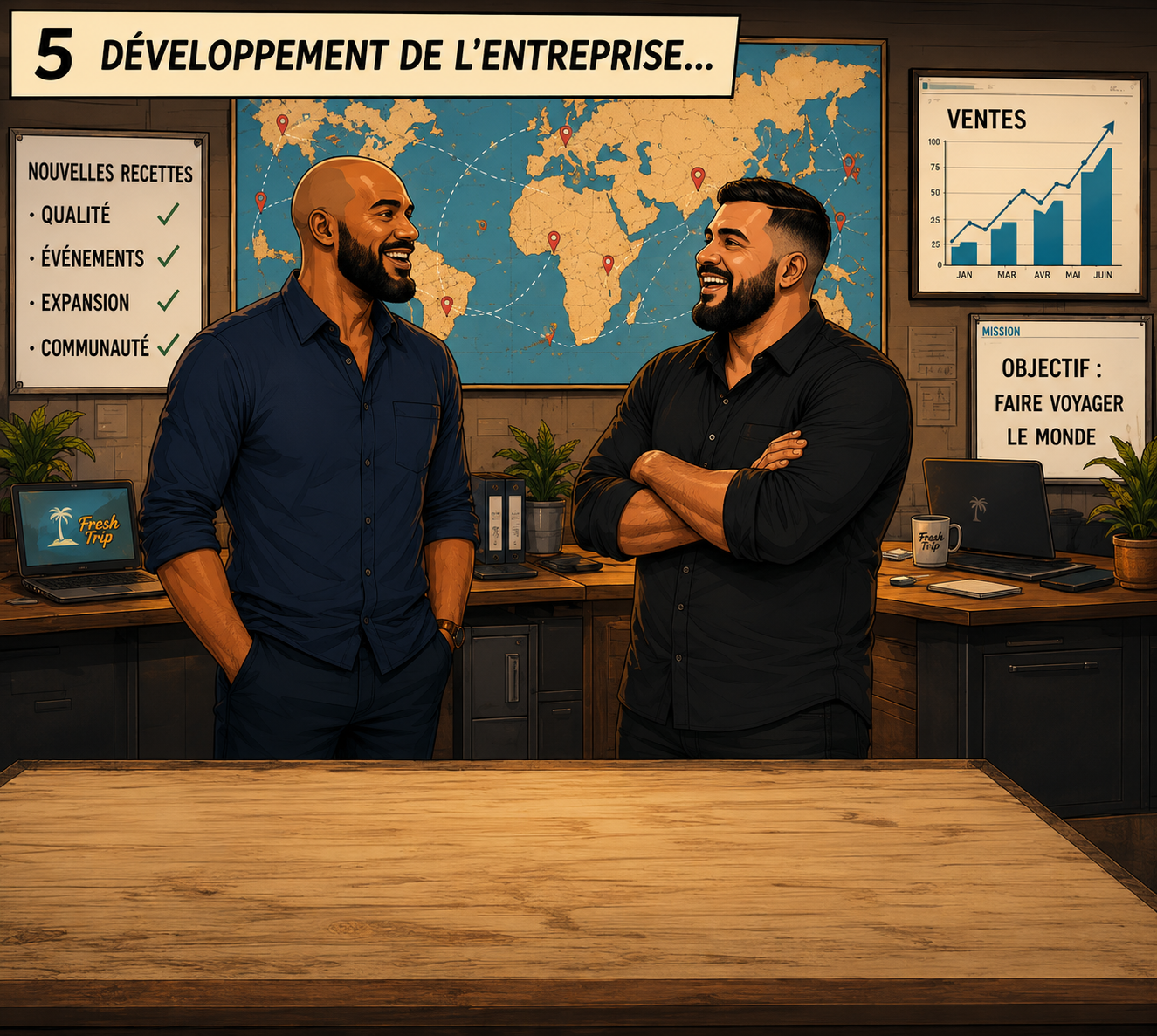 Le développement — illustration de l'aventure FreshTrip